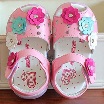 婴儿童鞋夏季小公主包头凉鞋女款软底真皮宝宝鞋子学步鞋0-1岁半