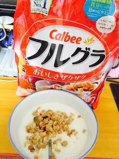 日本直邮  Calbee/卡乐比 水果颗粒果仁谷物800g冲饮麦片