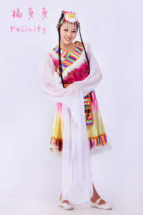 民族舞蹈演出服装女藏族服装少数民族舞蹈演出服水袖女藏族舞台服
