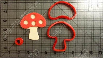 小蘑菇3d打印饼干模具 立体卡通翻糖蛋糕切模套装 烘焙工具
