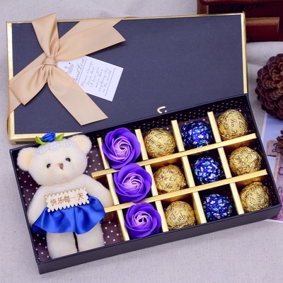情人节礼物七夕巧克力礼盒装生日送女友男友老婆表白代写卡片礼品