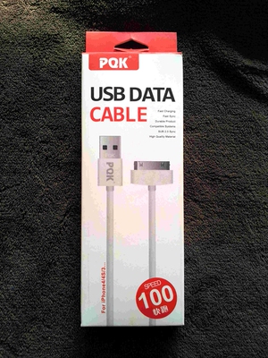 pqk苹果4 4s 3g 3gs ipad数据线 充电线usb充电线批发包邮