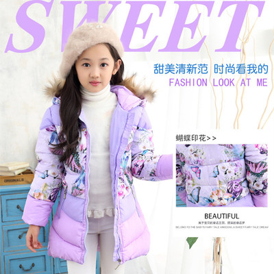 童装2015新款韩版女童棉衣棉袄加厚中大童羽绒棉服中长款儿童外套