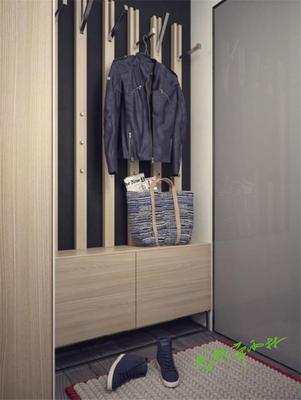 定制更衣室上墙挂衣架 木质不锈钢相结合