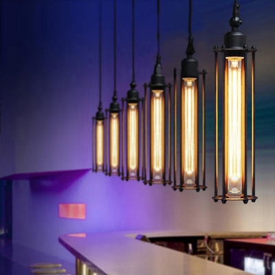 美式乡村loft工业风复古艺术个性酒吧咖啡店过道长笛单头餐厅吊灯