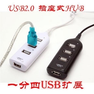 笔记本USB扩展HUB USB插排式分线器 四口分线器 一拖四 创意小人