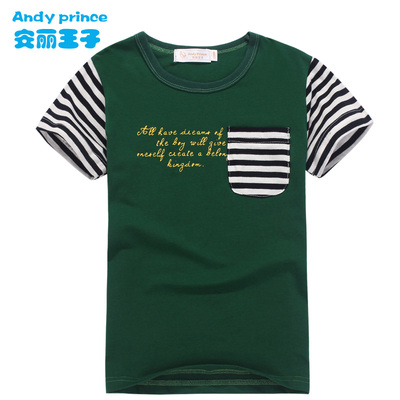 2015夏季童装短袖儿童T恤6男童夏装体恤衫9圆领T恤12岁安丽王子