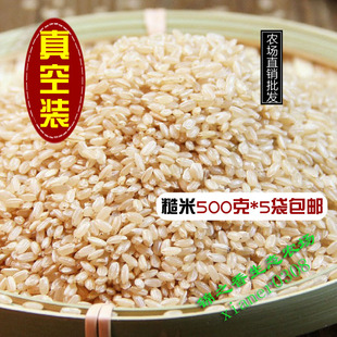 东北特产蟹田糙米 粗粮胚芽米食品 真空装500g*5袋包邮