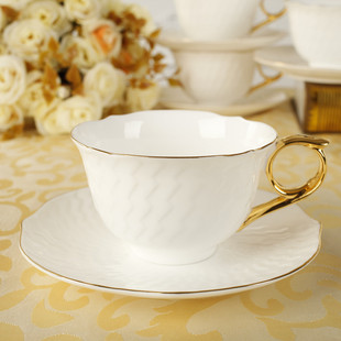 英格丽美斯加金骨瓷出口英欧式下午茶咖啡杯碟套装陶瓷咖啡杯套装