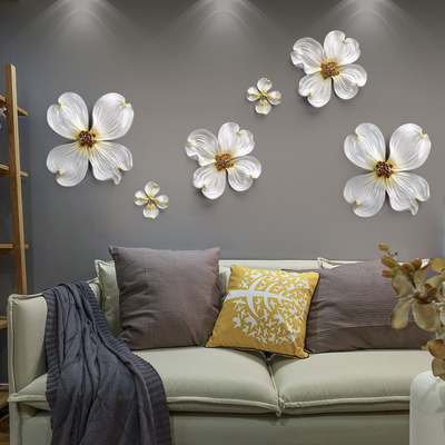 创意墙面壁挂立体壁饰餐厅卧室墙贴电视沙发背景墙装饰品陶瓷花卉