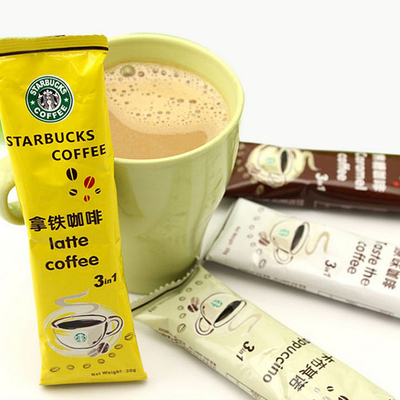 正品美国Starbucks星巴克速溶三合一咖啡30g单条散装 4口味可选