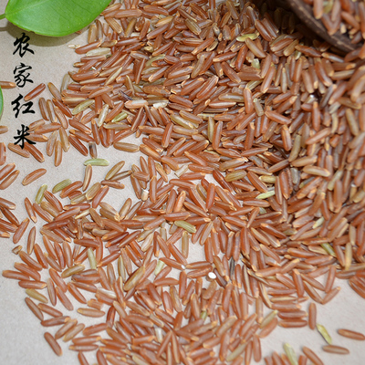 农家自产红米 绿色粗粮 五谷杂粮红稻米 红粳米红血稻糙米500g