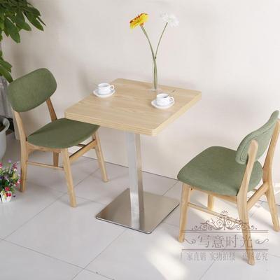 现代简约咖啡厅桌椅 西餐厅桌椅 奶茶甜品店桌椅 实木餐桌椅组合