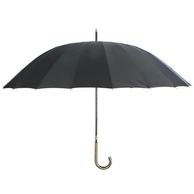 ssfg伞伞发光 古铜色金属质感弯手柄24骨超大双人雨伞