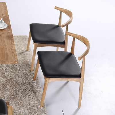 宜家实木椅售楼处洽谈桌椅实木餐椅靠背椅美式 北欧实木餐椅