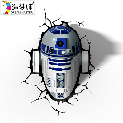 造梦师星球大战 R2-D2 3D装饰壁灯现代欧式床头卧室书房创意灯具