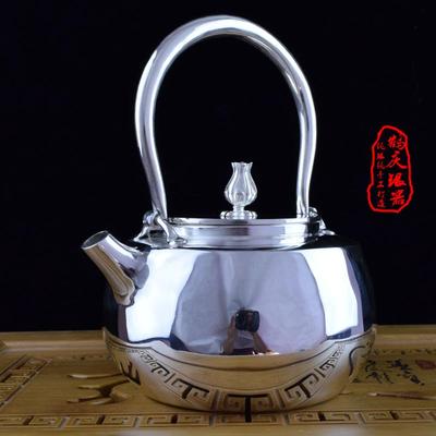 纯银壶烧水壶1.4升容量一体壶纯手工打造口打出无理由退货泡茶