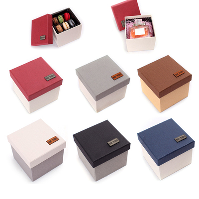 新品礼品包装盒批发 时尚高档特种纸正方形加高小单盒零食包装盒
