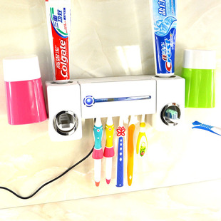 紫外线牙刷消毒器 自动挤牙膏器 牙刷架洗漱套装