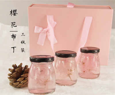 樱花水信 日本樱花果冻 甜品布丁杯装 零食 少女礼物 3瓶装 包邮