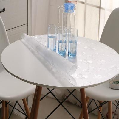 1.4米圆Cpvc软质玻璃圆桌布透明磨砂圆形晶板加厚餐桌垫酒店台布