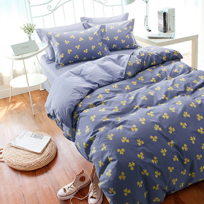 2015新款床上用品套件1.8床双人全棉四件套蝴蝶印花床单款