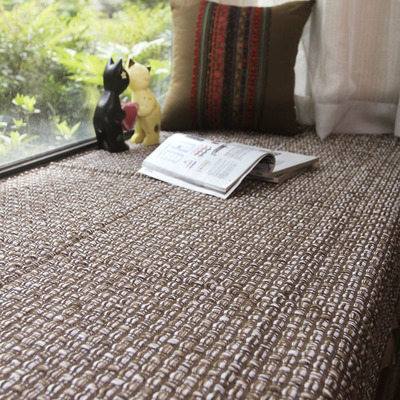 朴居棉麻飘窗垫简约现代窗台垫欧式毛绒榻榻米垫定做卧室阳台田园