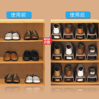 日本进口分层鞋架 双层鞋子收纳架 简约创意鞋架 鞋柜 鞋子置物架