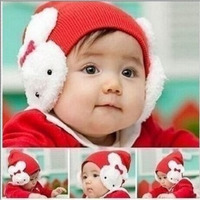 婴儿帽子男女童秋冬可爱新款韩国儿童宝宝套头帽纯棉0-1岁潮包邮