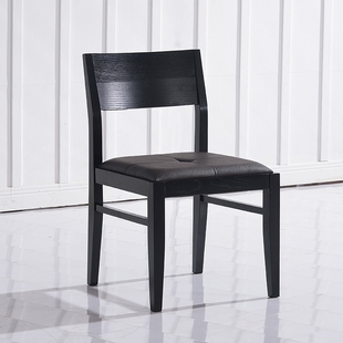 简约现代橡木餐椅 靠背椅 软包皮椅特价宜家餐桌椅组合