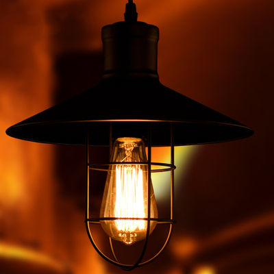 北欧复古餐厅灯工业风吊灯美式乡村loft酒吧台创意个性铁艺煤油灯