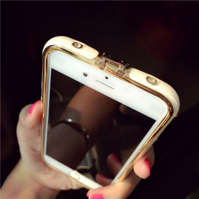 苹果6金属边框保护壳 iphone6plus手机壳水钻超薄带钻5s钻石外壳