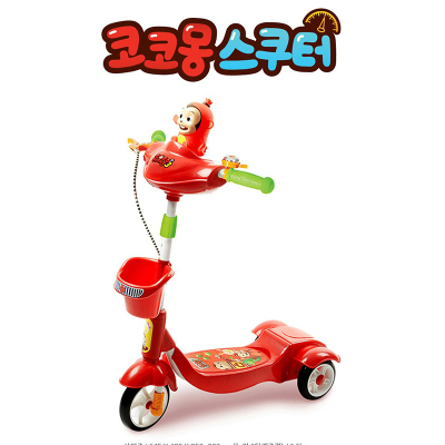 韩国cocomong可可蒙3轮儿童滑板车三轮3岁宝宝踏板车男女童玩具车
