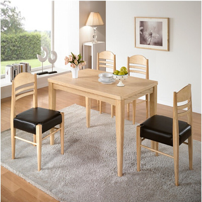 韩式实木餐桌 现代简约长方形饭桌 小户型餐桌松木 餐桌 椅 组合