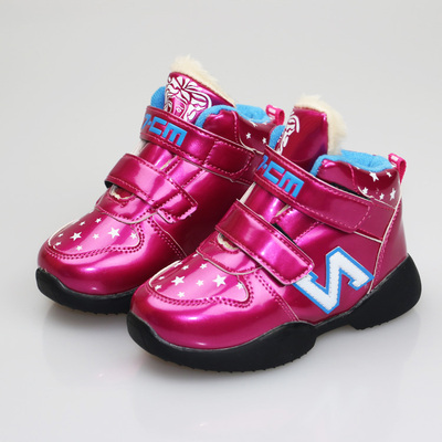 2014冬季新款女童小童休闲加绒运动鞋3-4-5-6岁半男宝宝儿童棉鞋