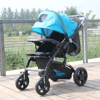 金宝婴儿推车高景观可躺可坐双向折叠四轮避震宝宝童车婴儿手推车