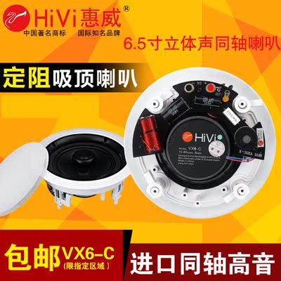 Hivi/惠威 VX6-C套装 同轴定阻吸顶喇叭套装音响天花吊顶背景音乐