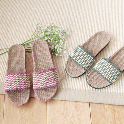 日式夏天男女士情侣家居家用亚麻拖鞋春秋地板室内防滑棉麻凉拖鞋