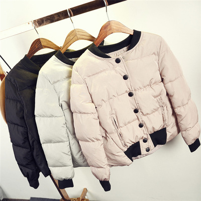 女士休闲棉衣2015冬季新款 韩版短款棒球服棉服时尚棉袄加厚外套