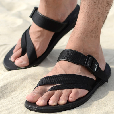 夏季新款韩版男士凉鞋越南沙滩鞋 夹脚罗马鞋透气橡胶户外凉拖鞋
