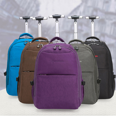 单拉杆背包两用多功能拉包带轮成人双肩书包可背旅行箱拖拉行李箱