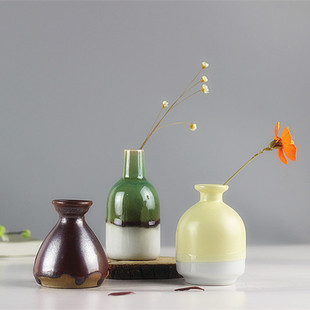 景德镇陶瓷花瓶小花插水培植物花器茶道摆件创意家居软装饰