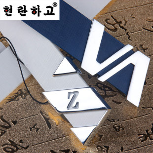 新款双V字母韩版男士皮带时尚青年平滑扣休闲腰带学生板扣裤带