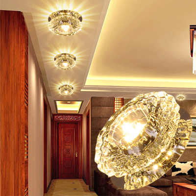 邦盾嵌入式水晶筒灯射灯led天花灯5-7.5-8公分客厅吊顶走廊过道灯