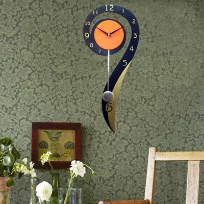 天伟达创意挂钟客厅静音钟表现代时钟欧式个性时尚摇摆挂表简约钟