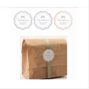 韩国烘焙包装三色花形封口贴纸 装饰贴 DIY礼物包装贴纸 9枚入