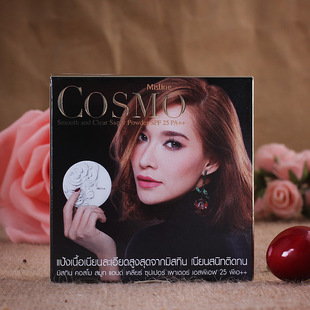 mistine泰国新版COSMO陶瓷羽翼瓷肌粉饼防晒定妆遮瑕保湿控油包邮
