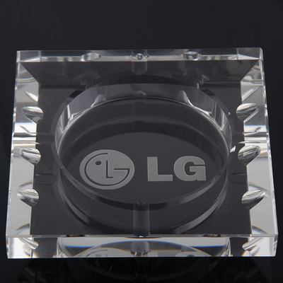 超尔吉水晶烟灰缸 创意办公室个性烟缸  欧式水晶玻璃 刻字印标