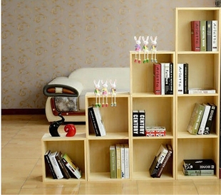 实木书柜书架儿童书柜自由组合书柜书橱落地多层置物架玩具收纳柜