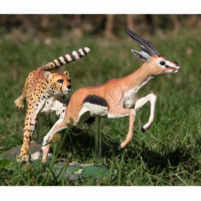 【超值】GK高级动物模型—猎豹&汤姆森瞪羚 手办 白模现货 限量